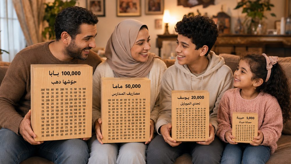 العيلة وكل واحد وحصالته